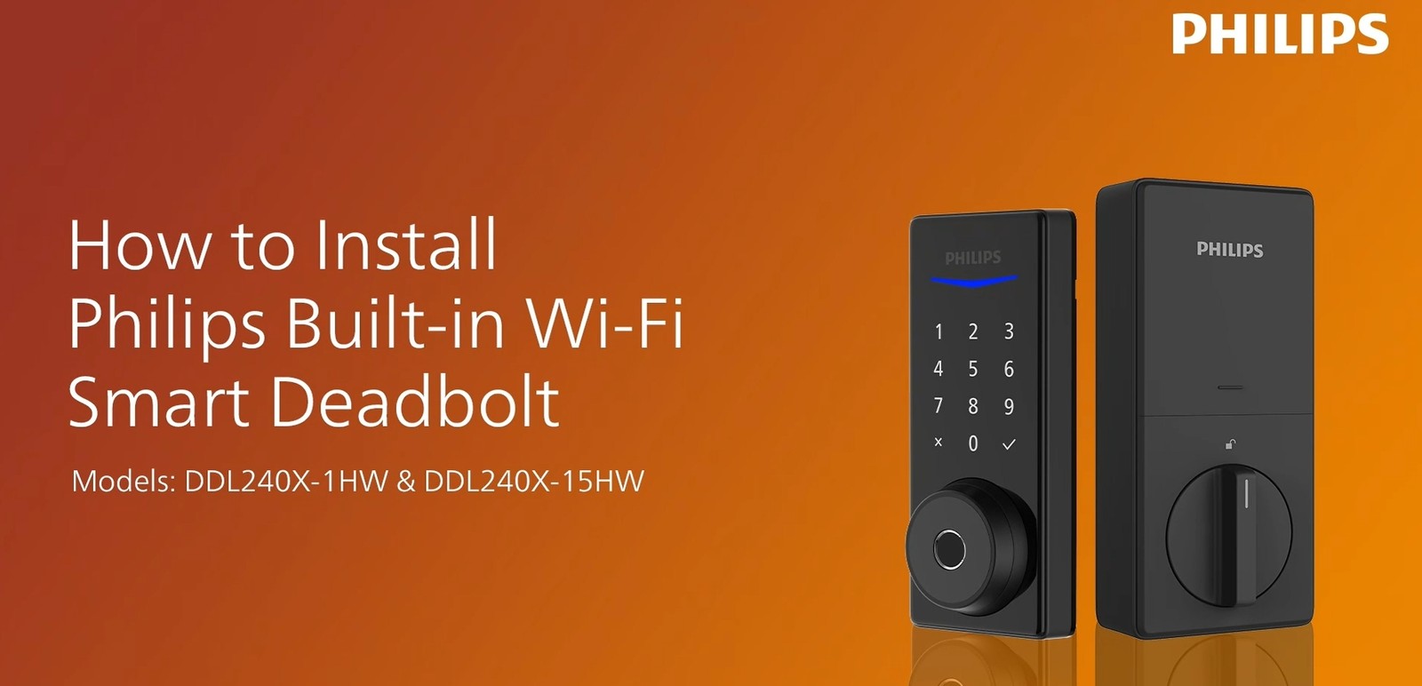 Philips Built-in WiFi Smart Door Lock Fingerprint Keyless Entry Deadbolt Alexa
