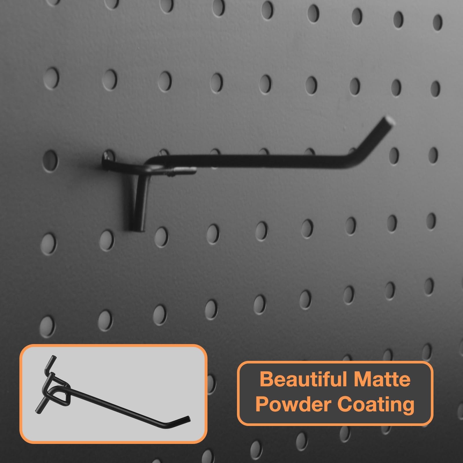 G.CORE 24-Pack Pegboard Hooks, 2" 4" Peg Board Tool Utility Hangers Fit Black