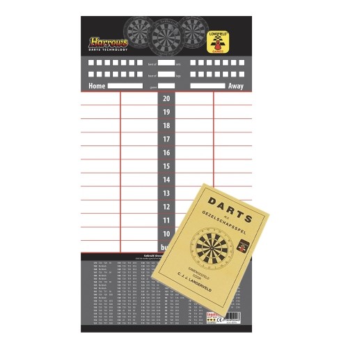 Dart Scoreboard And Game Rule Book In Dutch