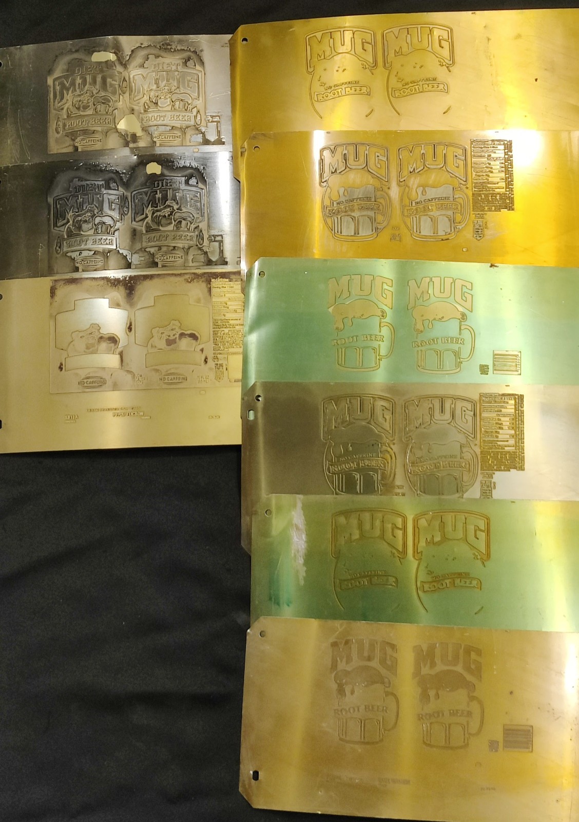 *RARE* Vintage Lot of 9-Mug Root Beer  Printing Plates Collectables