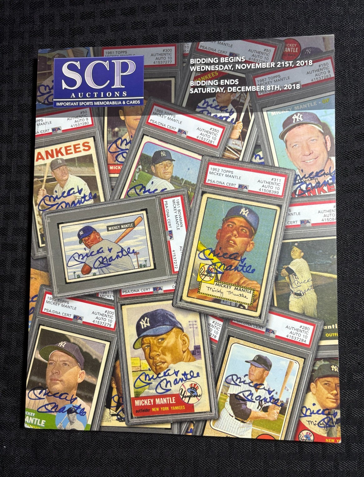 2018 Nov 21 SCP 192pg Auction Catalog VG/FN 5.0 Sports / Mickey Mantle