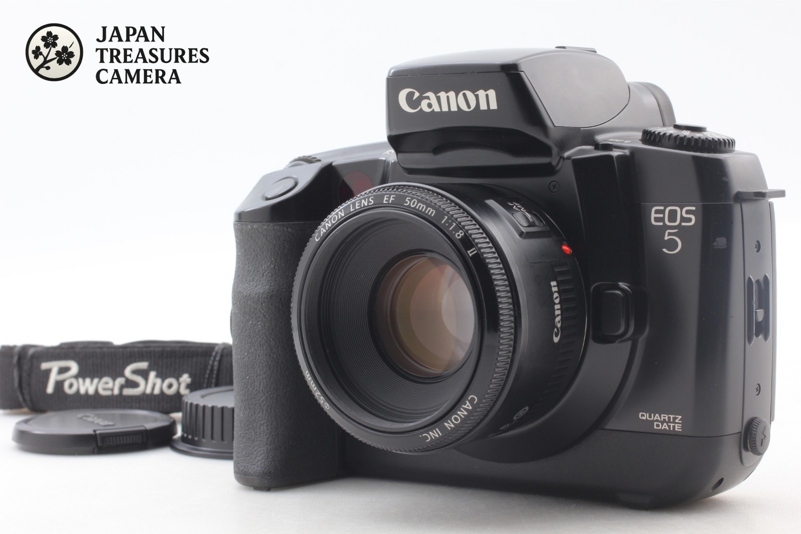 *MINT w/ Strap* Canon EOS-5 QD 35mm Film Camera EF 50mm f1.8 II Lens From JAPAN