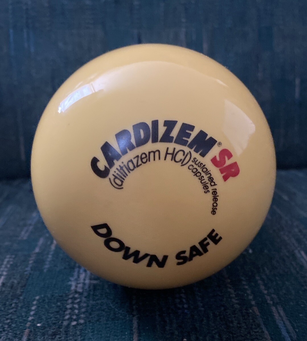 Cardizem SR Pharmaceutical Rep BIG Yellow Pill Thermos Collectible Bottle