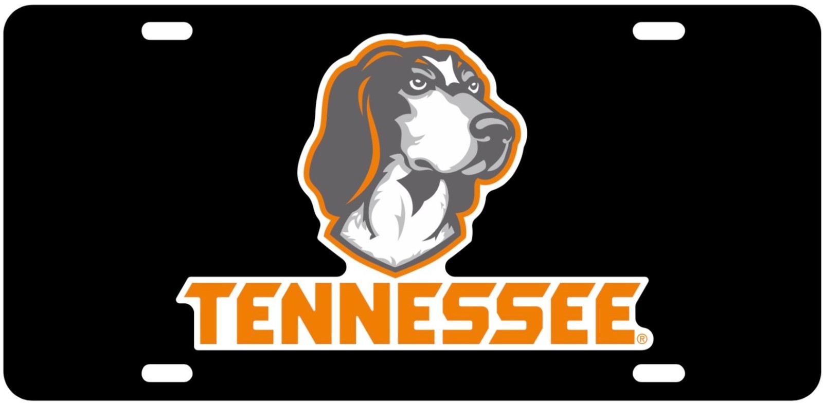 UT. Tennessee Vols Black License Plate / Car Tag  Smokey Decal