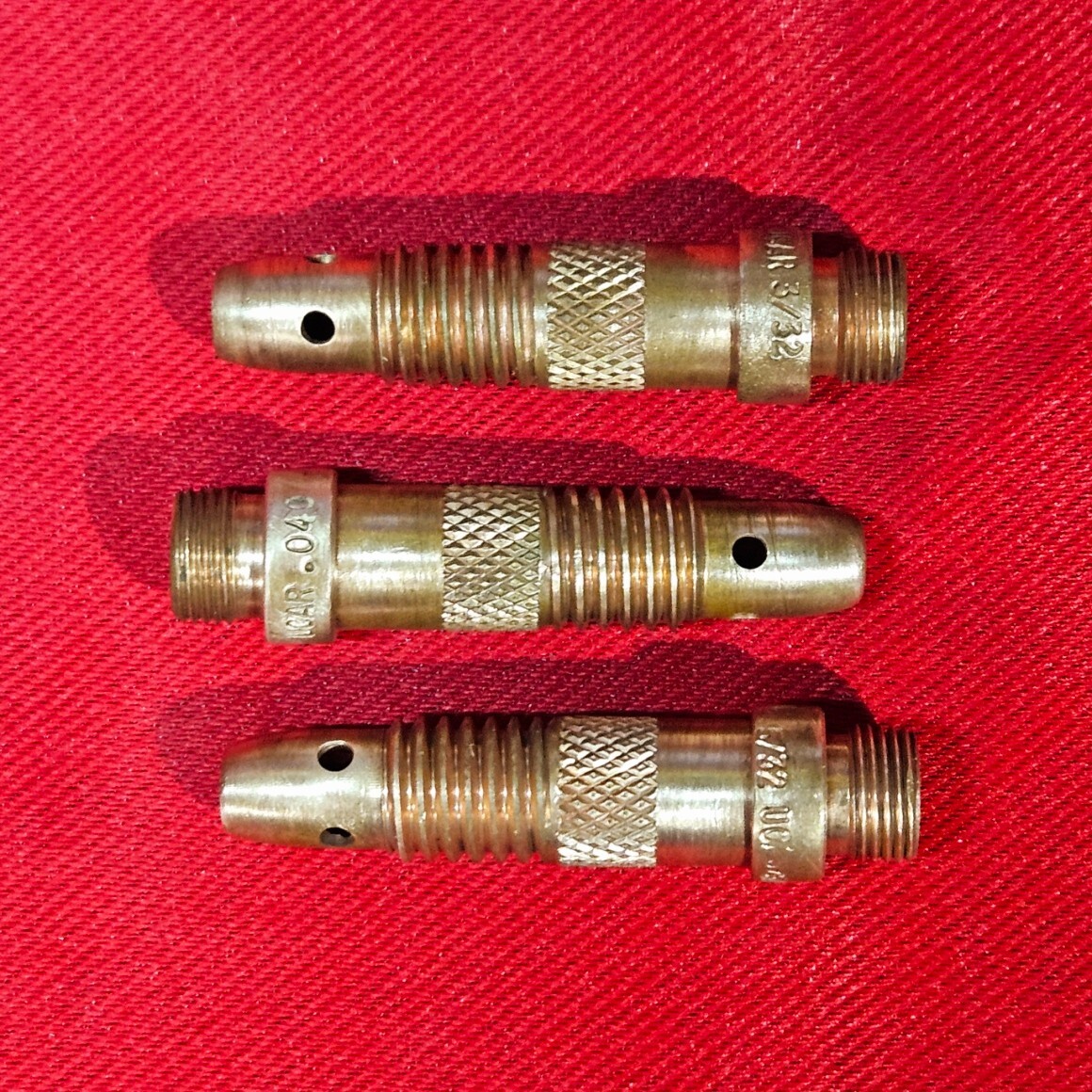 UCAR Tig Collet Bodies 3/32”, 5/32" & .04" - Lot of 3 - NEW