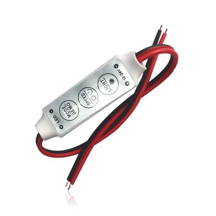 5PCS 3Keys Single Color Mini Dimmer Remote Controller for 2Pink LED Strip Light