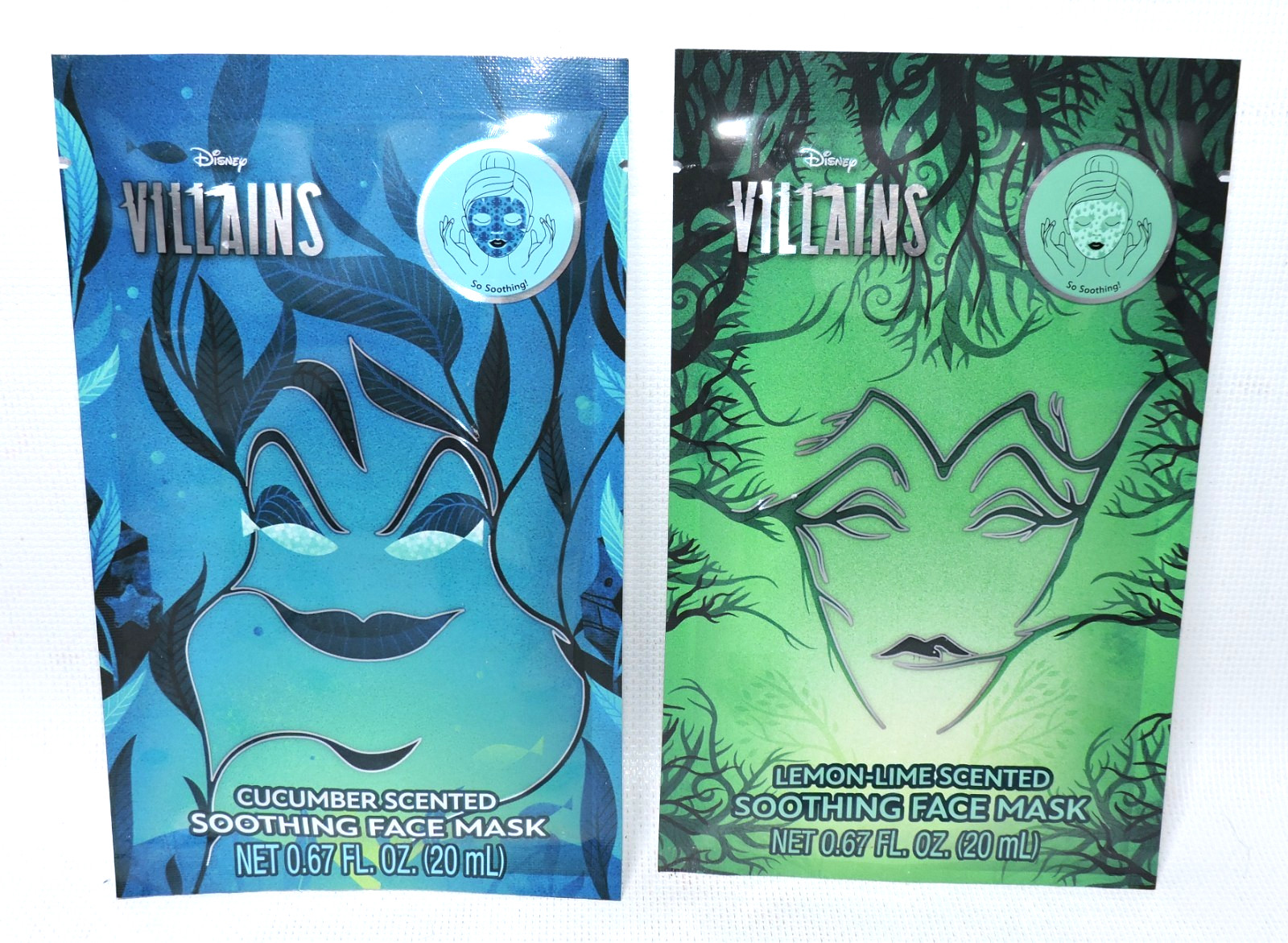 Taste Beauty Disney Princess Villains Scented Soothing Face Mask, NEW ~YOU PICK~