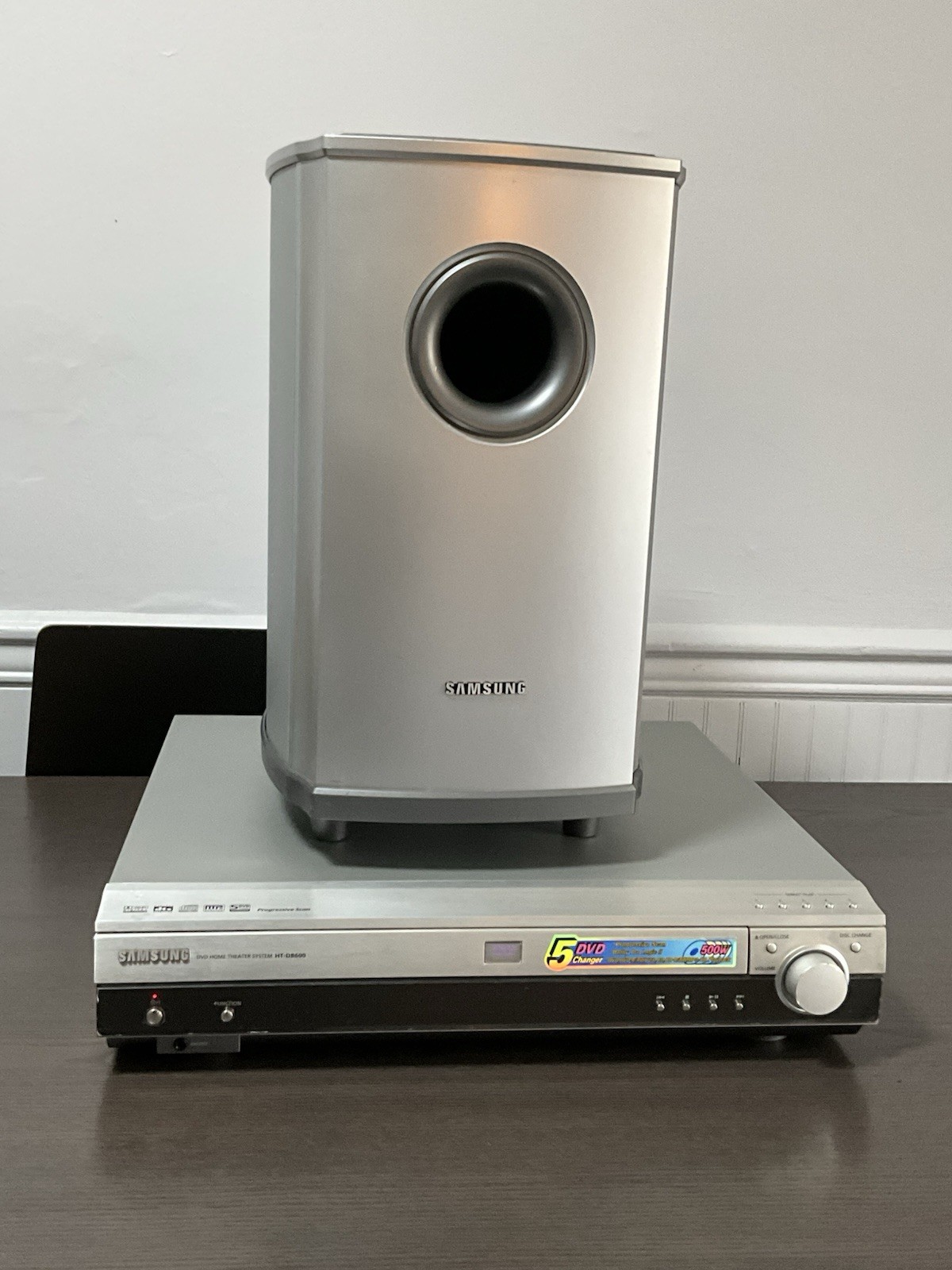 SAMSUNG Home Theater HT-DB600 5-Disc DVD CD Changer Speakers Sub 500W,tested