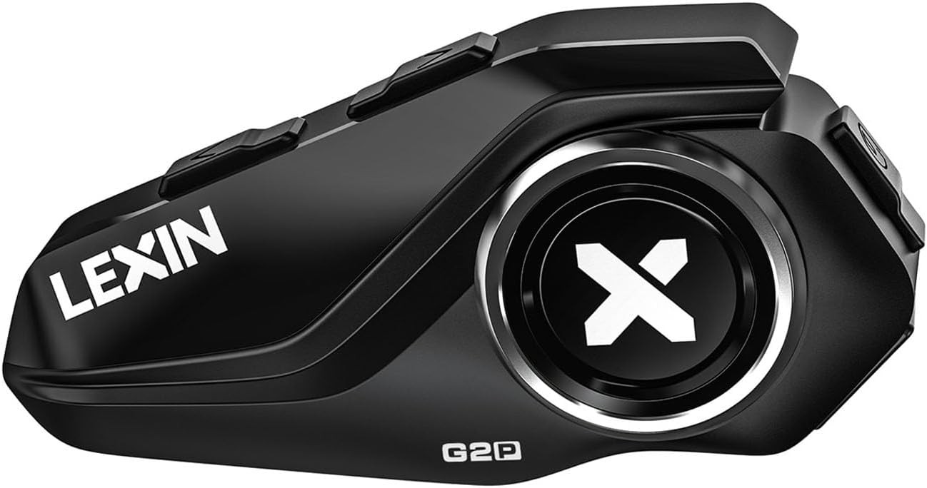 LEXIN G2P Motorcycle Helmet BT Headset, Group Intercom Communication System, FM