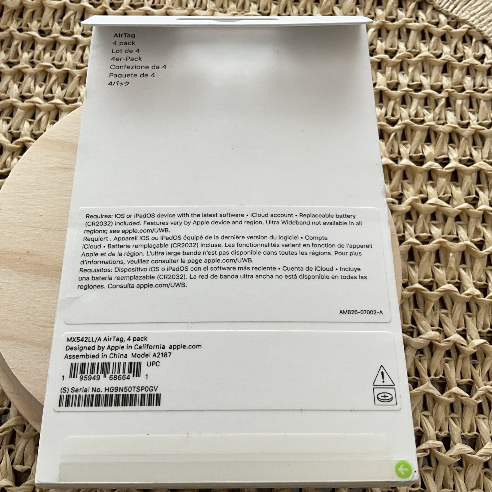 Apple AirTag - GPS Tracker - 4-pack - MX542LL/A - A2187