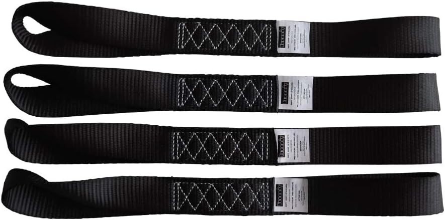 Soft Loop Tie Down Straps 4PK Motorcycle Loops Straps 1.5” x 18” x 10000 LBS
