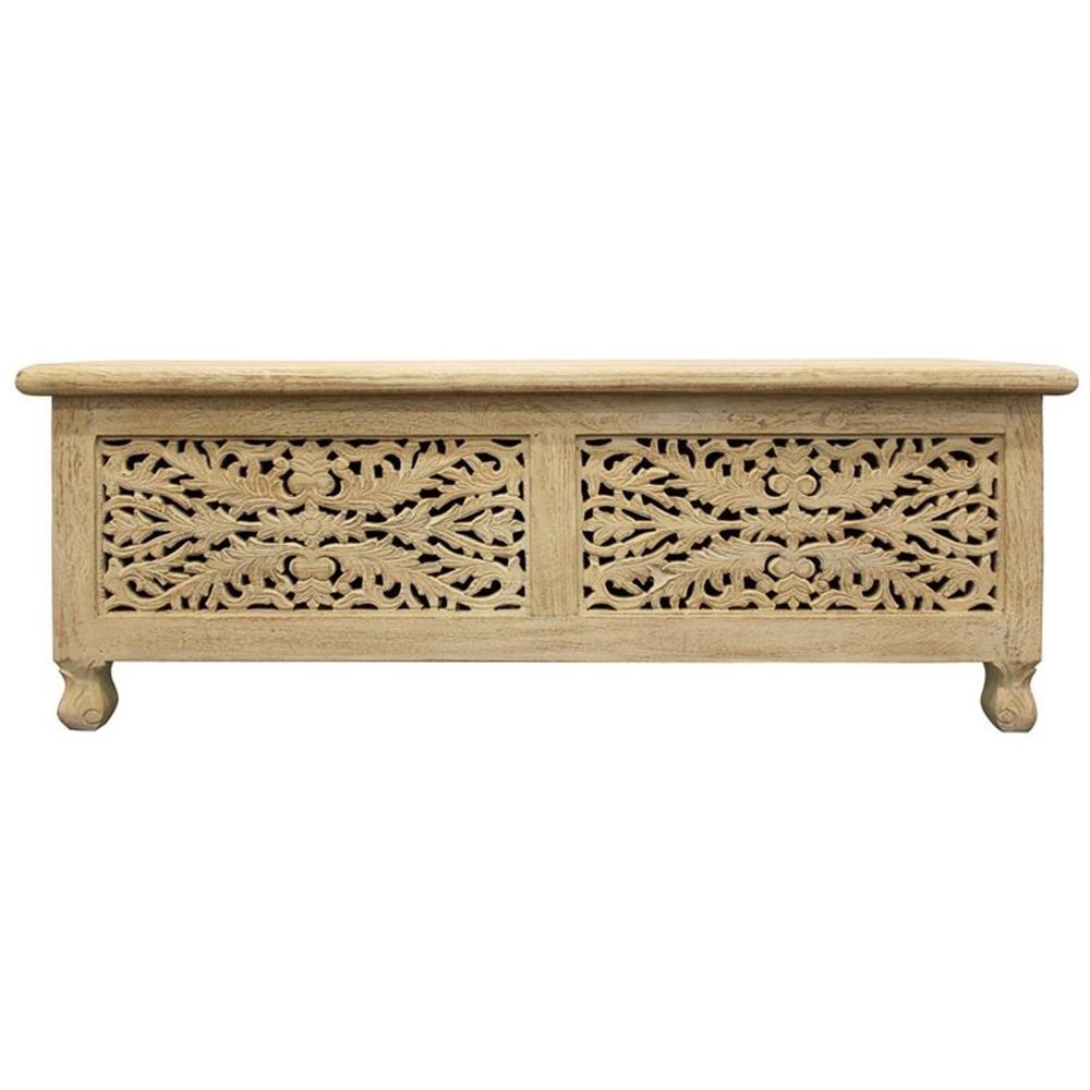 Carter Solid Wood Storage Chest in Ivory