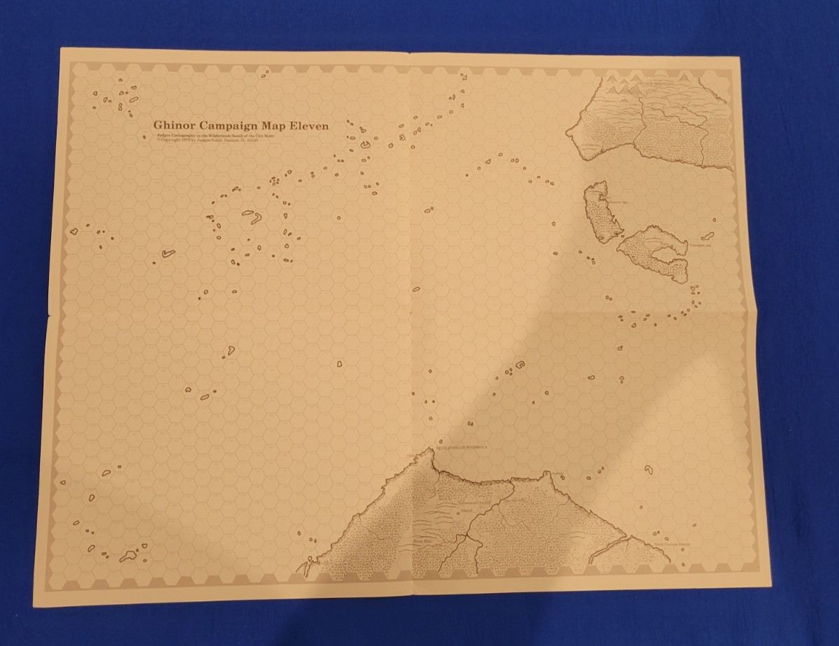 Judges Guild Map #11/#14 Judges Cartography - Ament Tundra/Ghinor Campaign