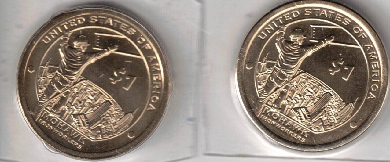 2015-P+D Uncirculated Mohawk Ironworkers Dollar Coin!