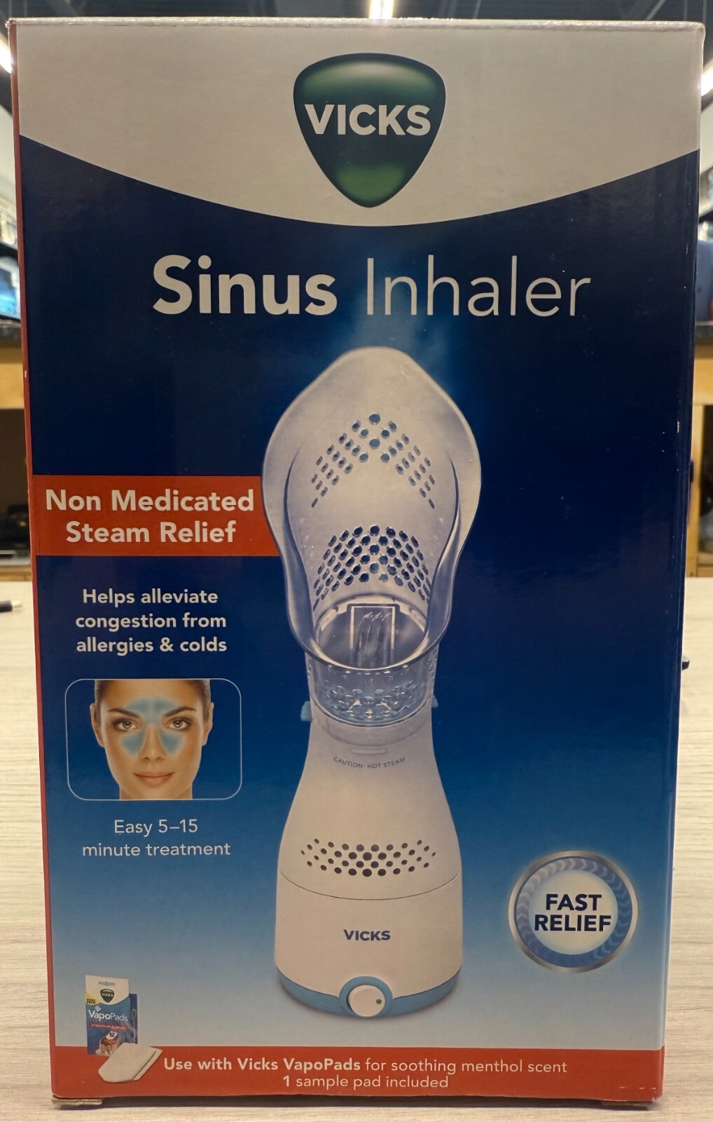 Brand New Vick's Sinus Inhaler Non Medicated Steam Relief On Sale Now !!