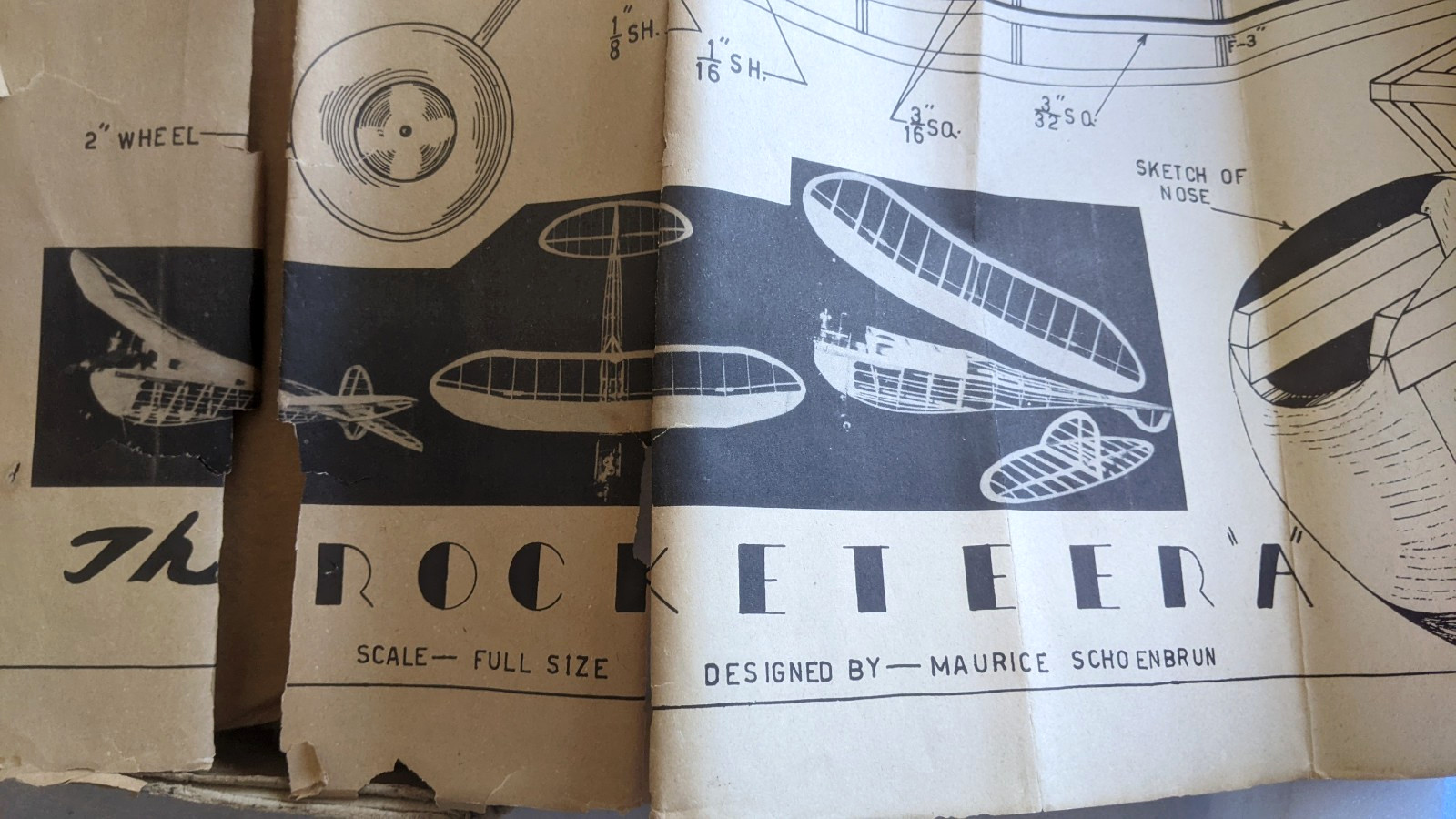 Vintage Eagle Models ROCKETEER 'A' - R/C Model Plane Kit - Unbuilt