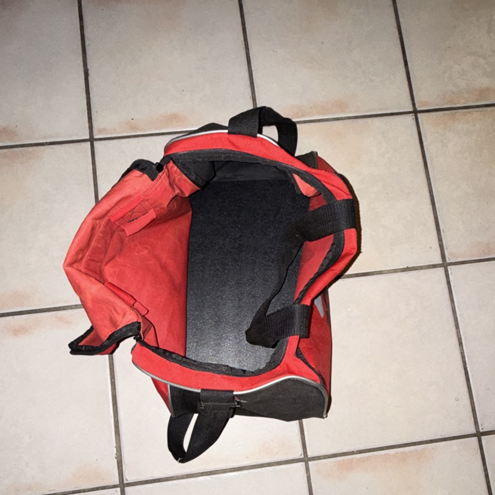 adidas Red & Black Gym Duffel Bag Zip Closure Polyester Adjustable Strap