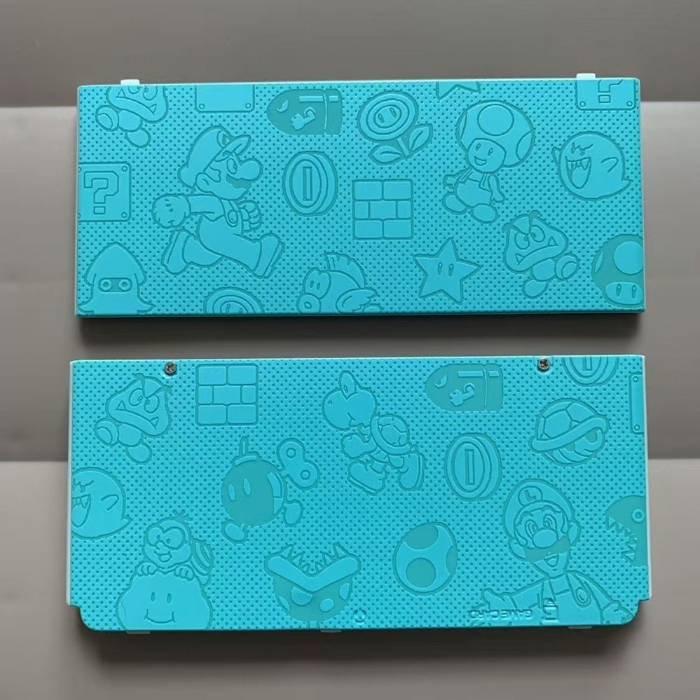 Rare! designTurquoise Mario Pattern Replacement Cover Shell for Nintendo New 3DS