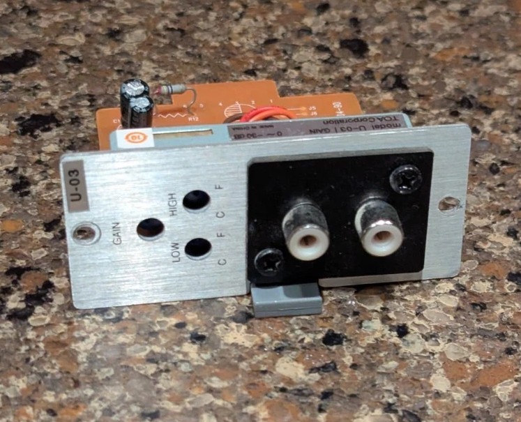TOA U-03 RCA Input Card
