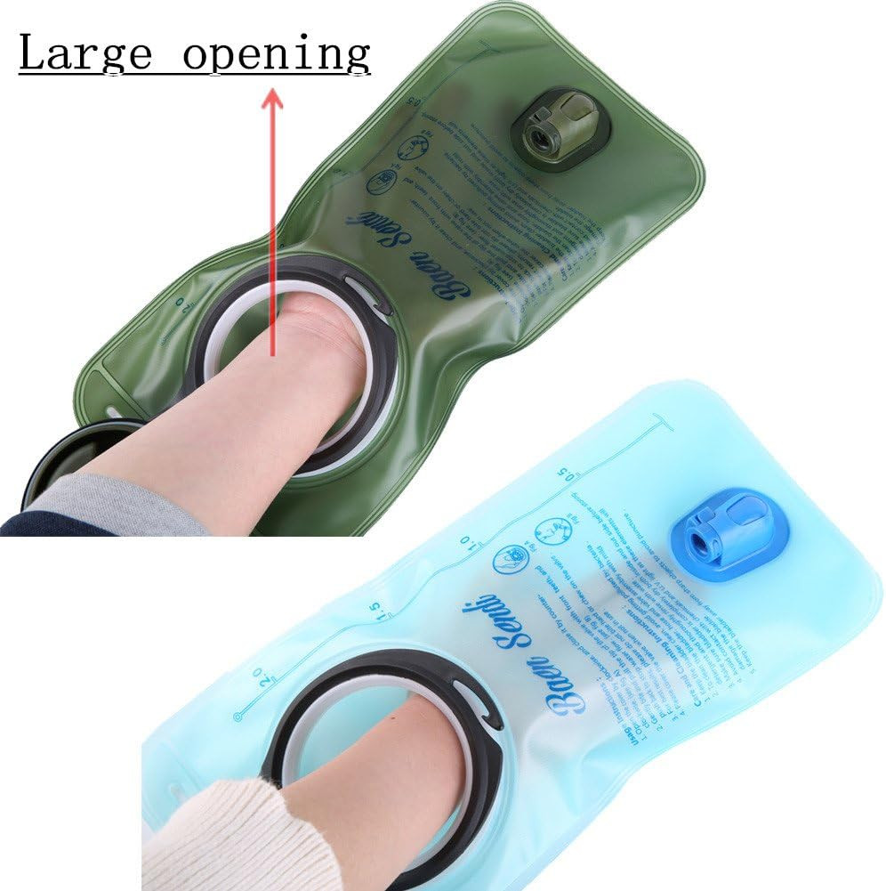 2L Hydration Bladder 2Pk Water Hydration Pack Replacement (Blue+Army Green)