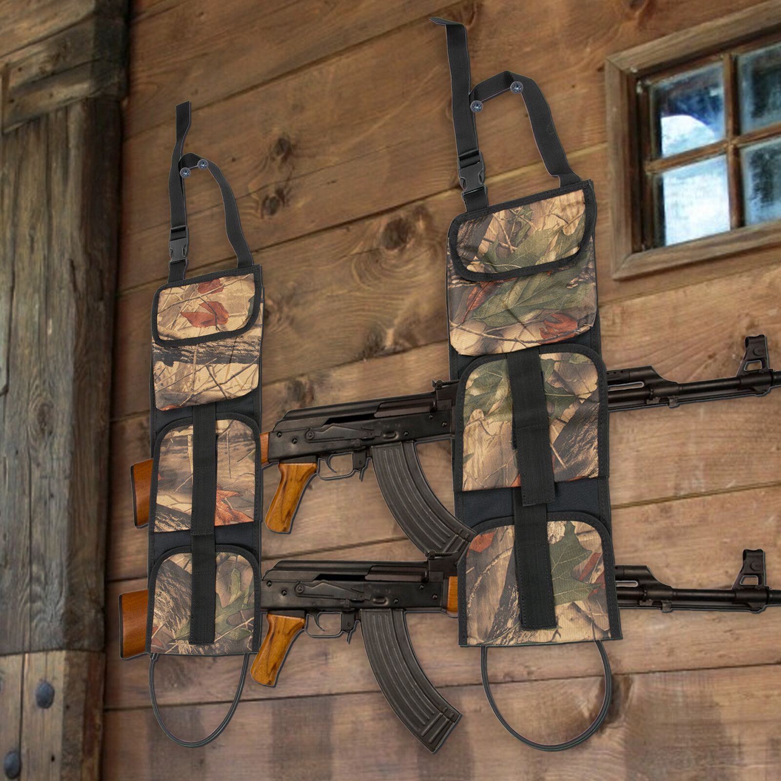 Vehicle Seat Back Gun Sling Rack Rifle Shotgun Storage for Car Truck SUV Pickup