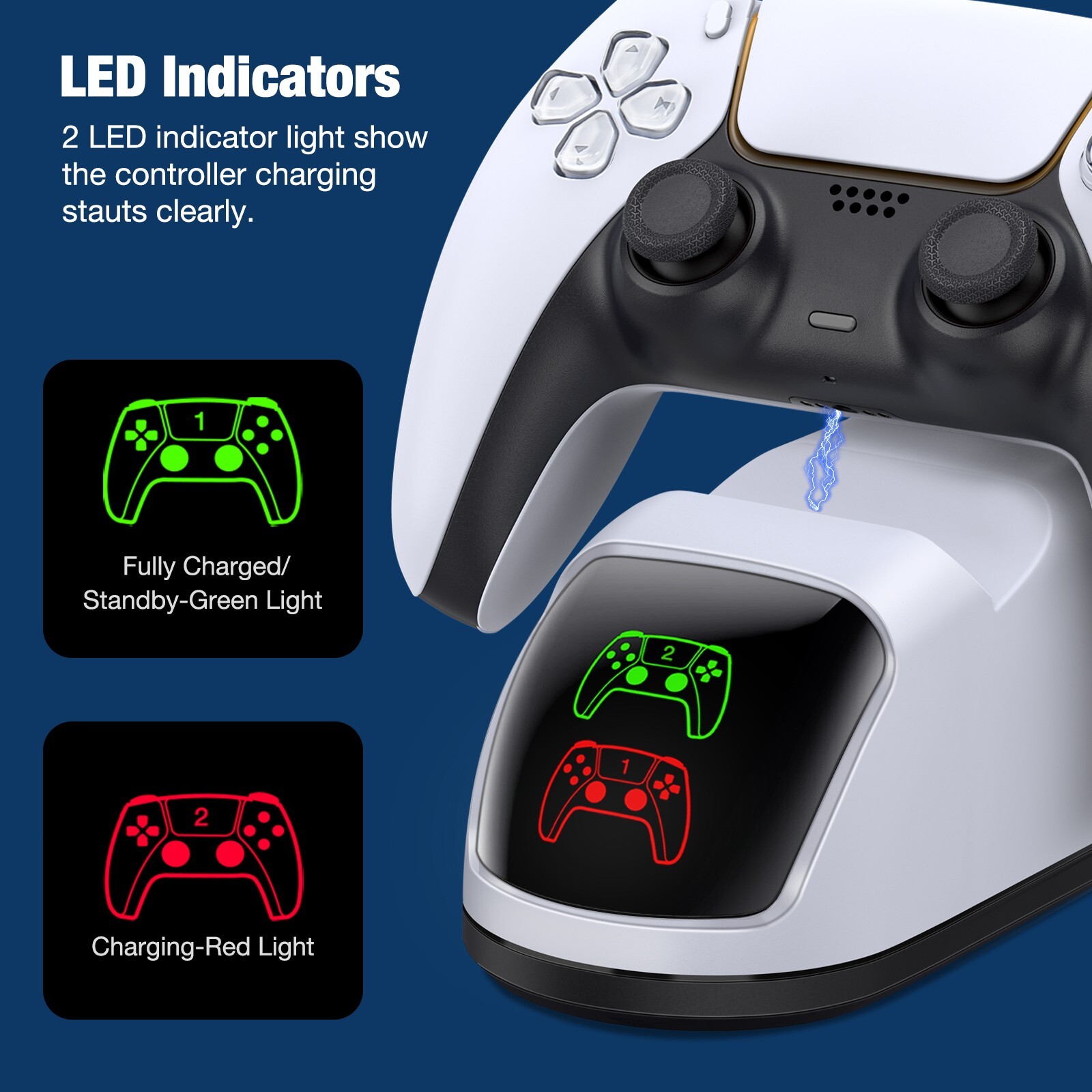 PlayStation 5 DualSense Wireless Charging Station PS5 Controller Charging Dock