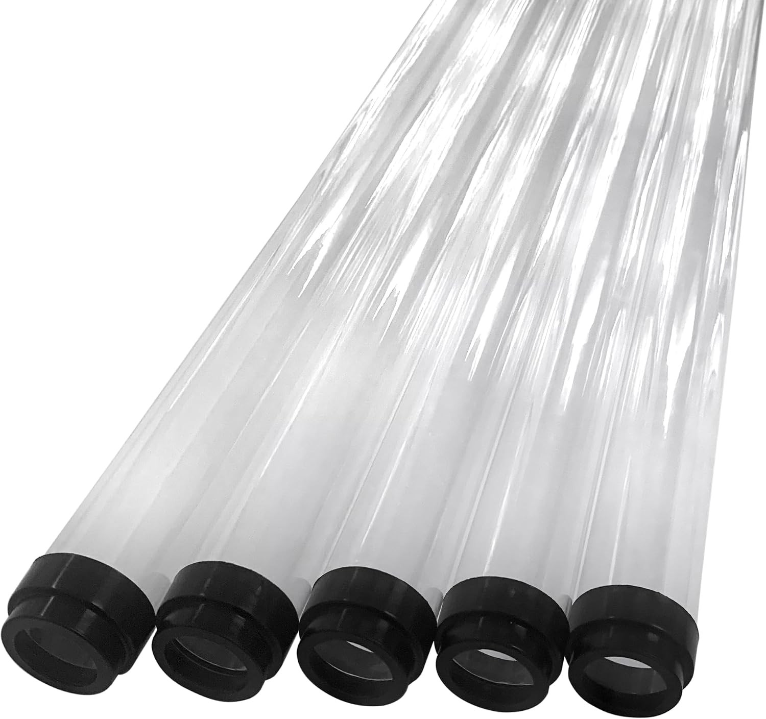 Beam Lighting 48" Clear T12 Tube Guard - 5 Pack for Fluorescent or LED Bulbs