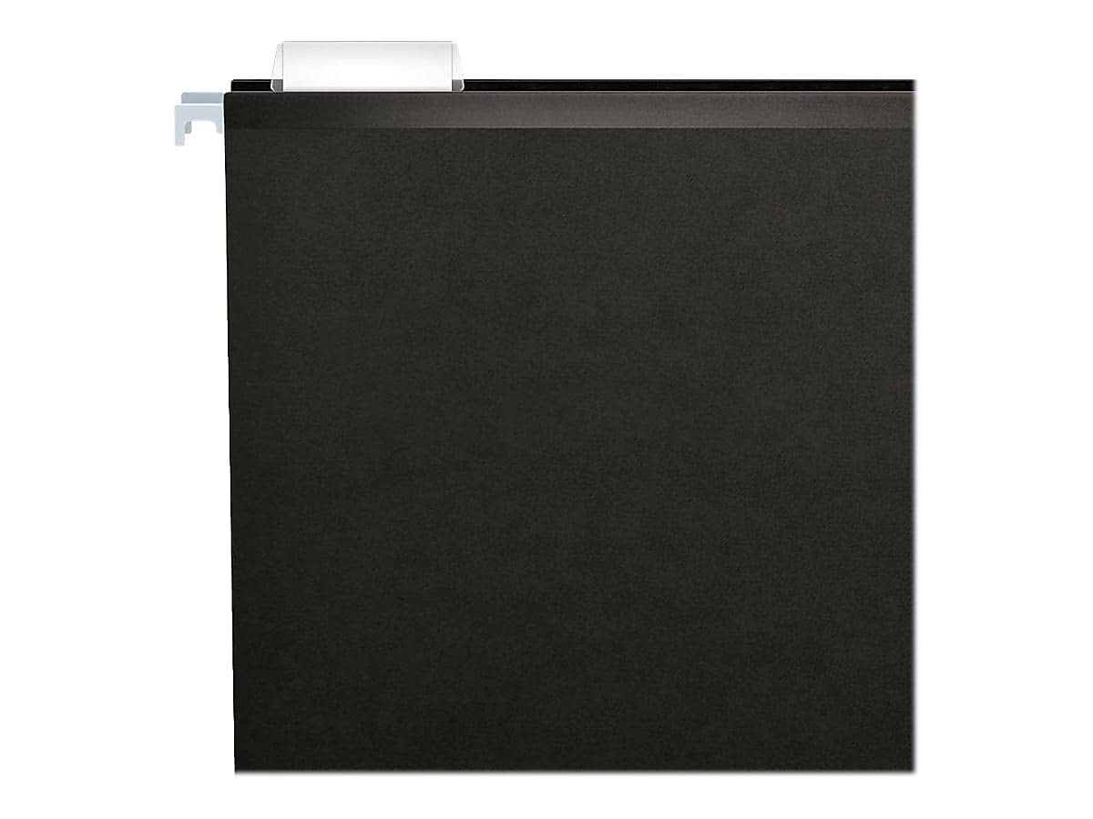 Reinforced Hanging File Folders Letter Size Black Office Supply