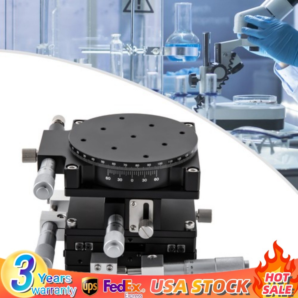Manual X Y Z R Micrometer Adjust Bearing Table Standard Linear Positioning Stage