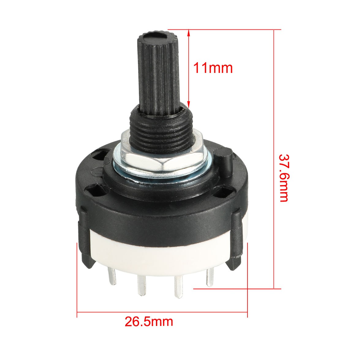 3P4T 3Pole 4Position Selector Rotary Switch,Single Deck Band