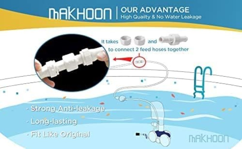 Pool Cleaner Hose Swivel and Nut Set for Efficient Maintenance Tasks