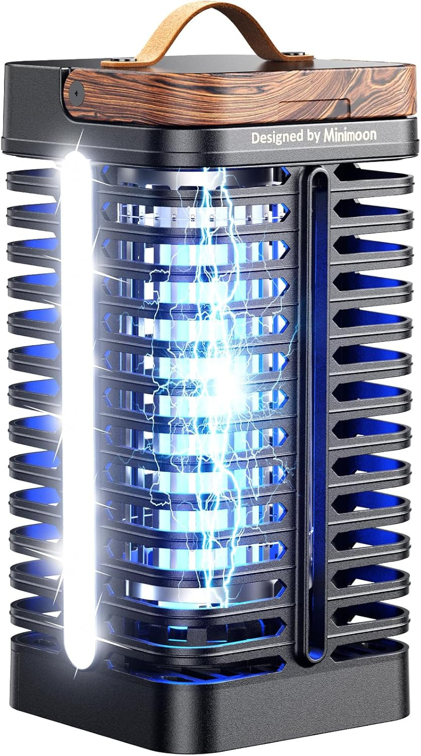 Bug Zapper Outdoor with Dual LED Lights, 15W Mosquito Zapper 4200V Electric Fly