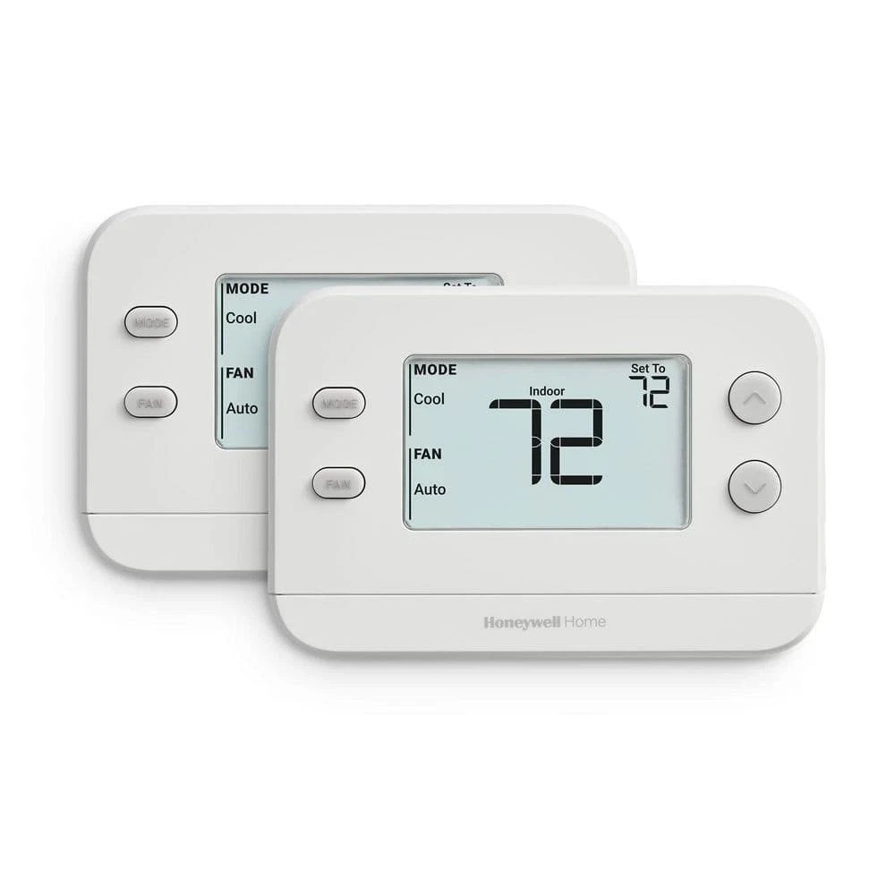 Honeywell Home X1N Thermostat Non-Programmable 1 Heat/1 Cool 2-Pack