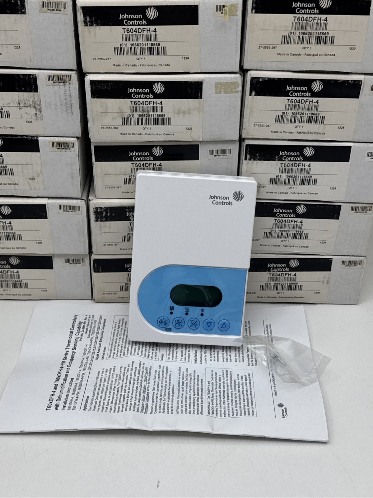 JOHNSON CONTROLS T604DFH-4 FCU HOSPITALITY THERMOSTAT