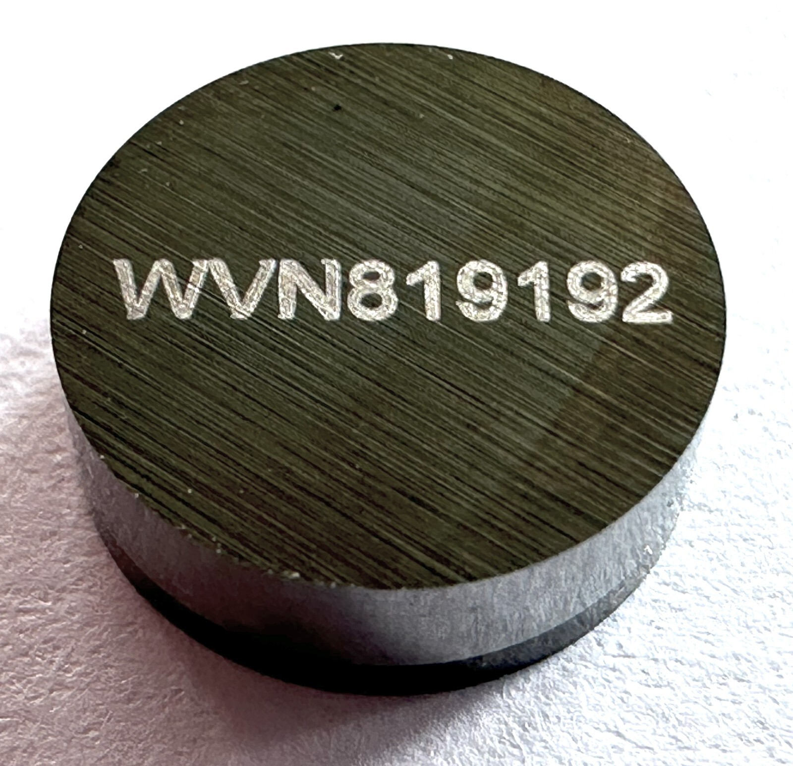PCD Insert, 3/8" Round, 1/8" Thick, Single Sided, Edge Honed