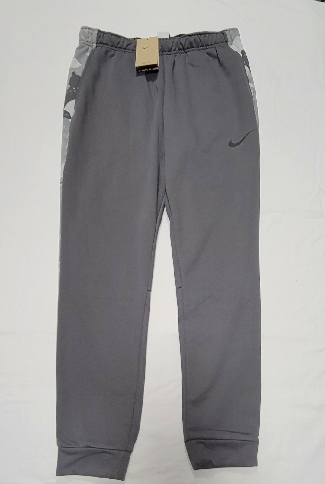 Nike Mens Dri-FIT Camo Trim Sports Training Athletic Pants Gray DD1731-084