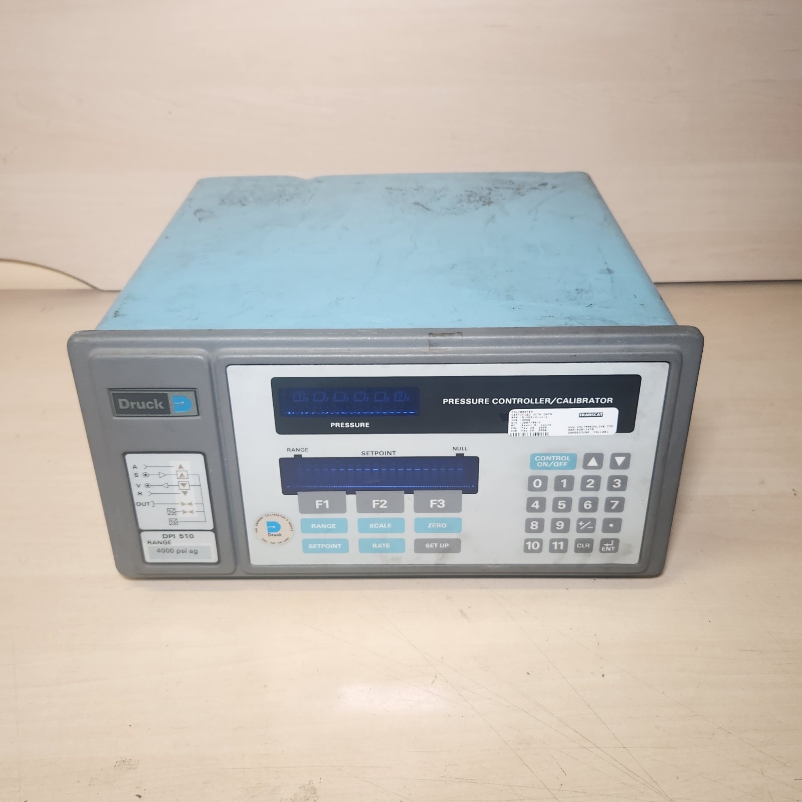 DRUCK DPI 510 PRECISION PRESSURE CONTROLLER CALIBRATOR TESTER