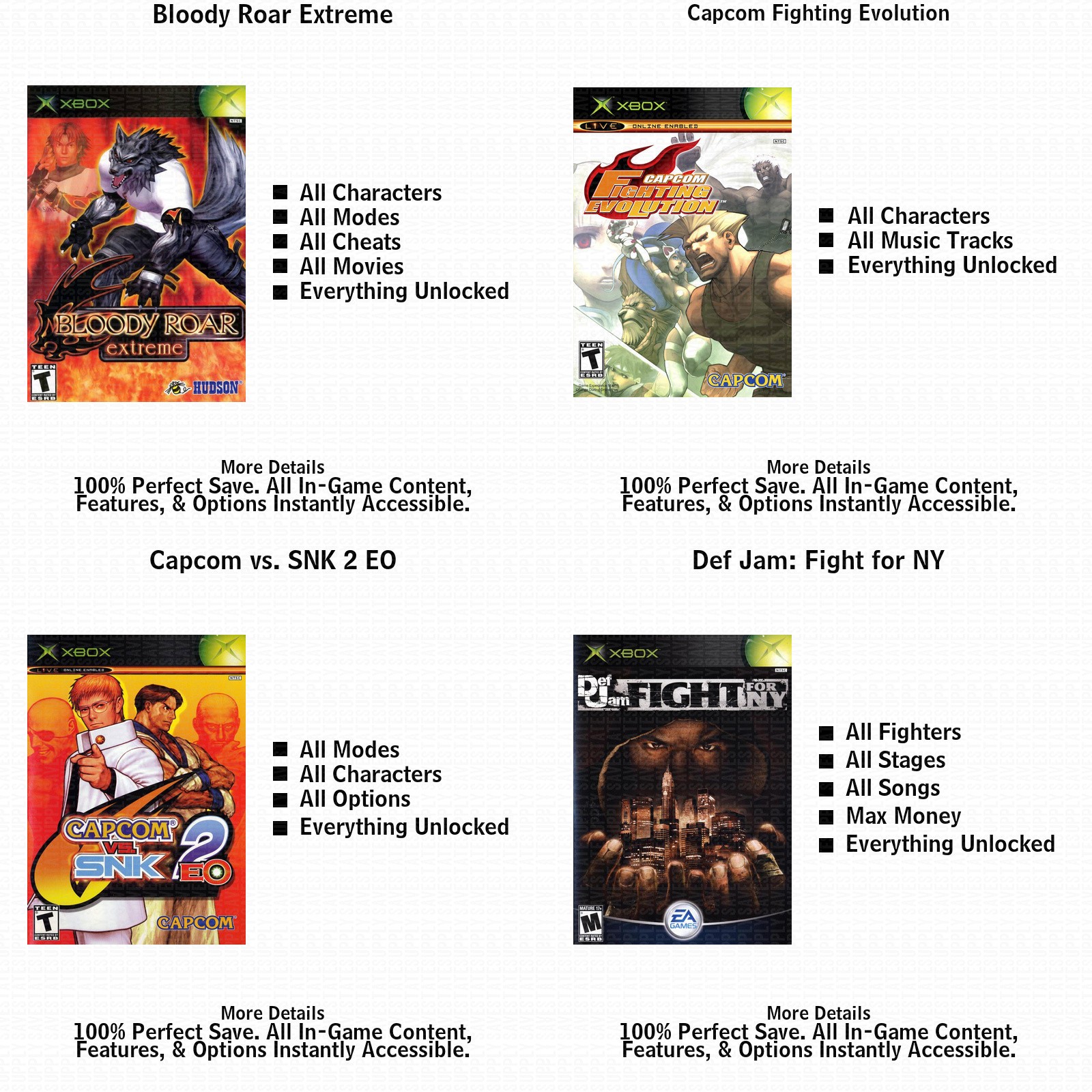 Guilty Gear X2 #Reload 100% Complete All Xbox USB Saves