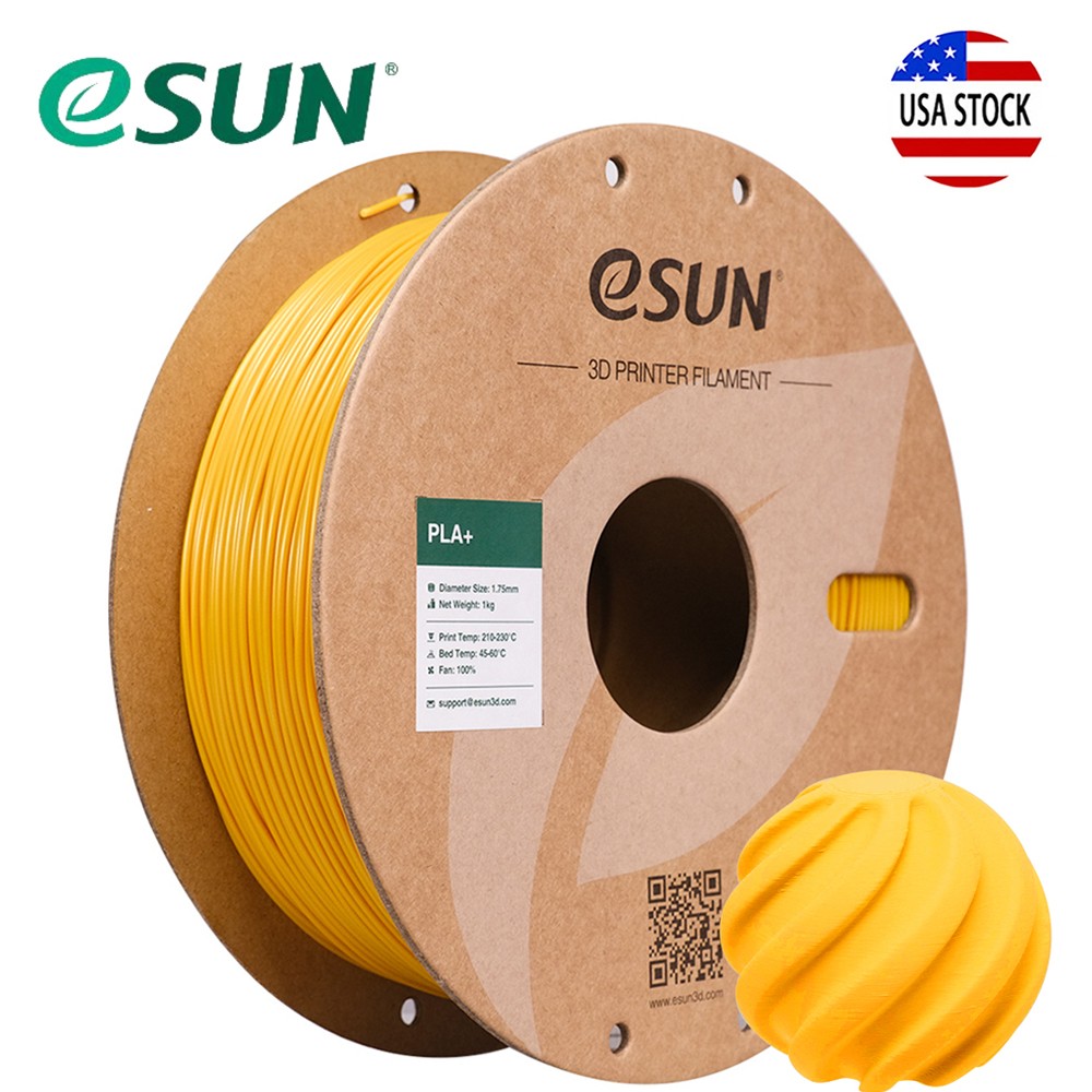eSUN PLA+ 1.75mm 3D Printers Filament 1kg/ paper roll for 3D Printers Gifts Gold