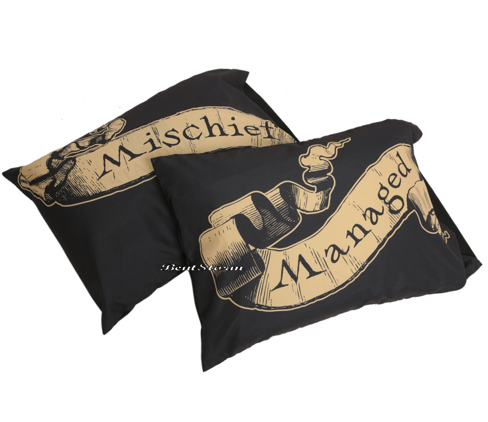 Harry Potter Deathly Hallow Mischief Managed 2 Pack Set Pillow Case Pillowcase