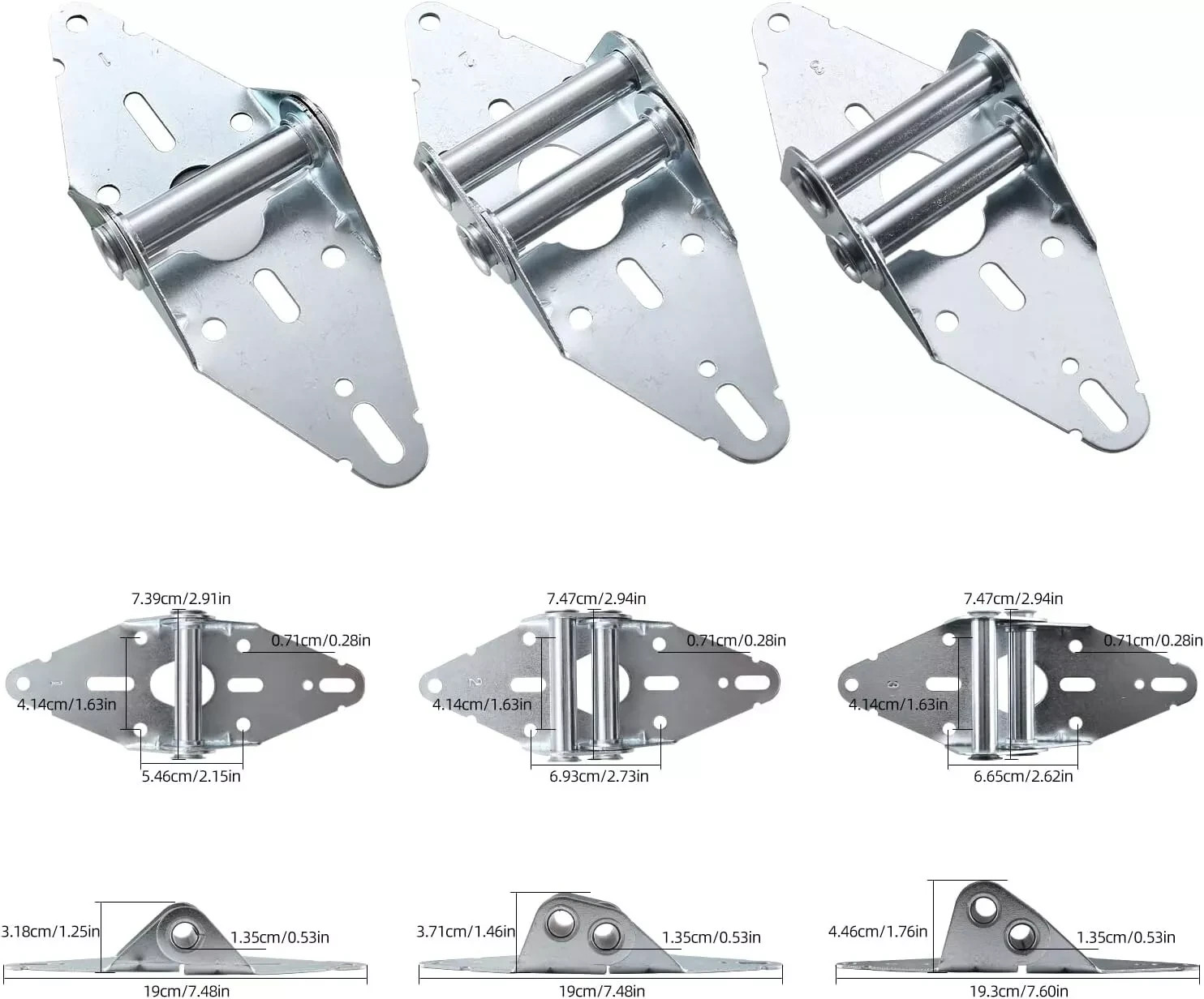 Garage Door Hinges and Rollers for 7' Height Garage Doors, Garage Door Hardware