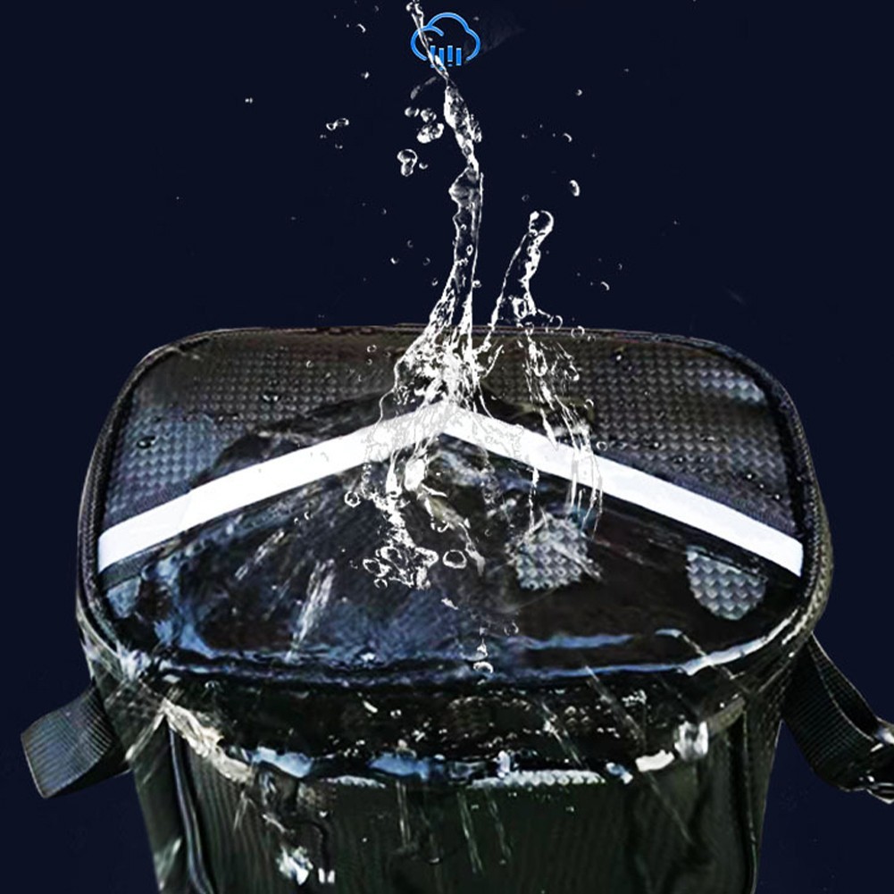 Electric Bicycle PU Bag Quick Release Fixing System Waterproof 5L Capacity