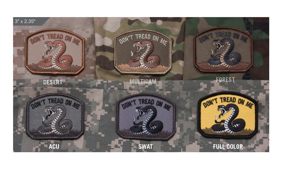Milspec Monkey MSM Morale Patch Nylon - Don't Tread On Me - SWAT pattern - NEW