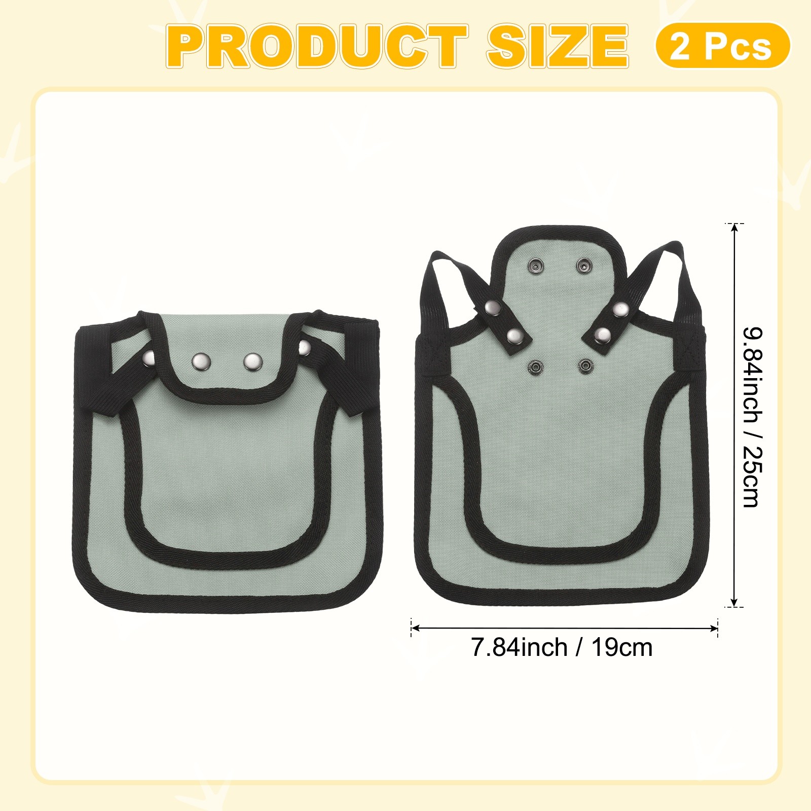2-Pack Chicken Saddle with Adjustable Strap for Hens [Gray]