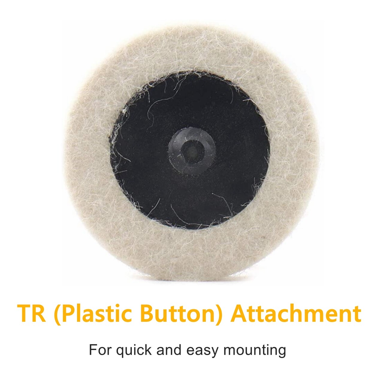 20Pcs 3In Sanding Disc Felt Quick Change Wool Buffing Pad Sanding Disc R-Type