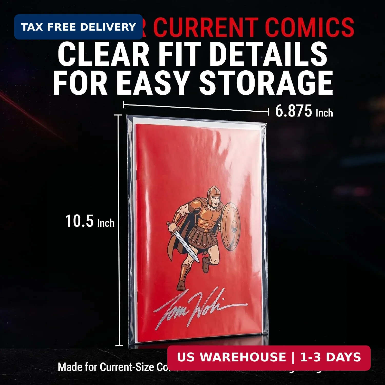 Ultra Pro Resealable Current Size Comic Bags - 2 Mil Clear Polypropylene Comic B