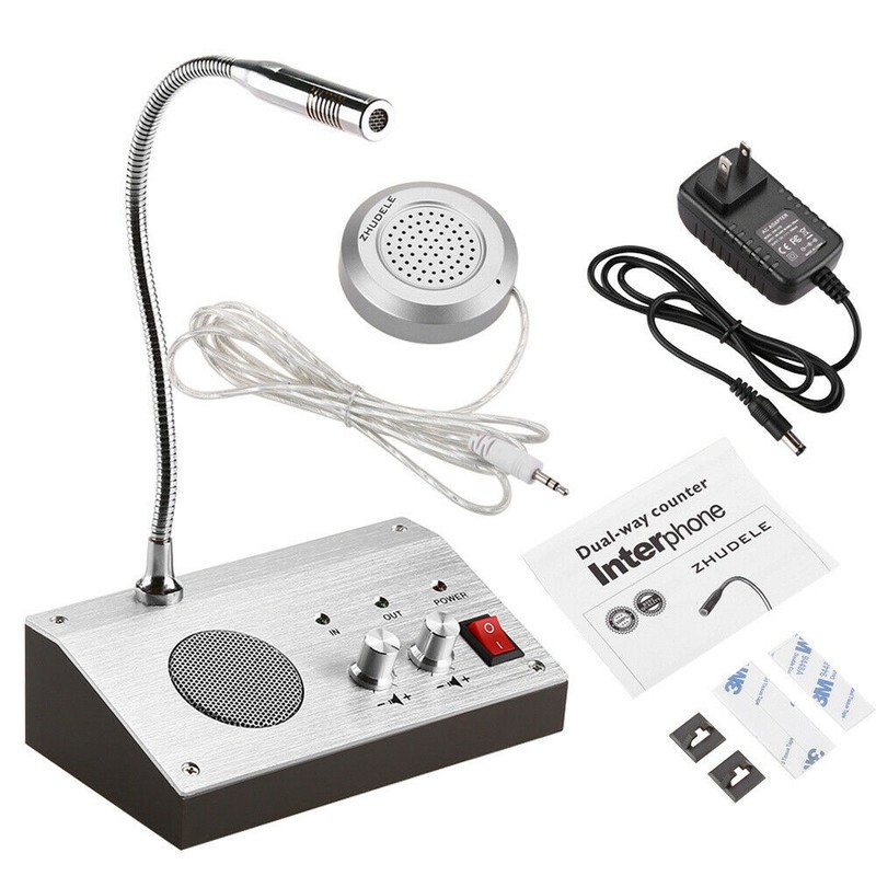 Window Speaker Two-Way Counter Intercom Speaker System Two-Way Voice Dialogue