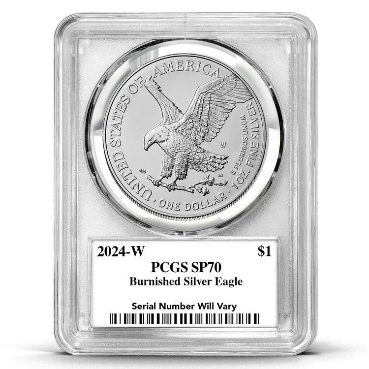 2024W Ultra Breaks HEATWAVE Silver Eagle Burnished PCGS SP70 Coin Mystery Pack