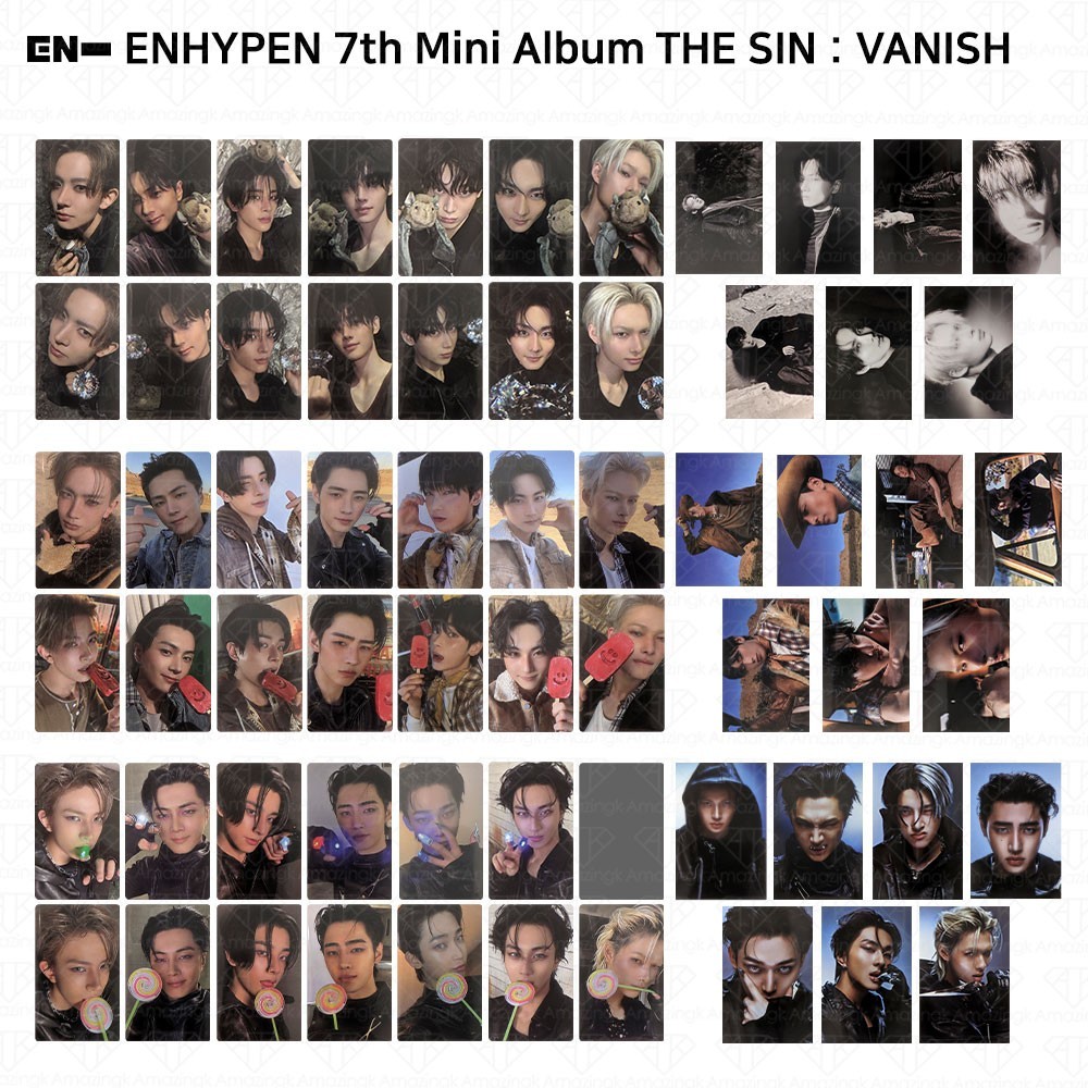 Enhypen The 7th Mini Album THE SIN:VANISH Photobook ver. Photocard Postcard KPOP