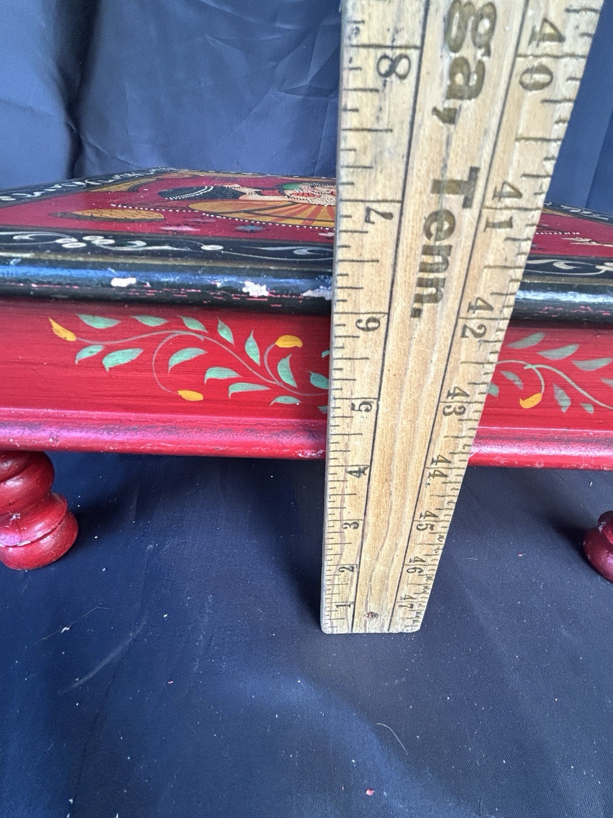 Gorgeous Painted Ganesha Foot Stool/Ottoman Table